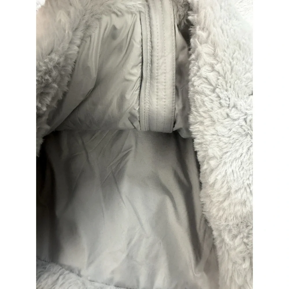 Under Armour Youth Fleece Cozy Jacket Xl Off White Zip Fuzzy Loungewear Soft